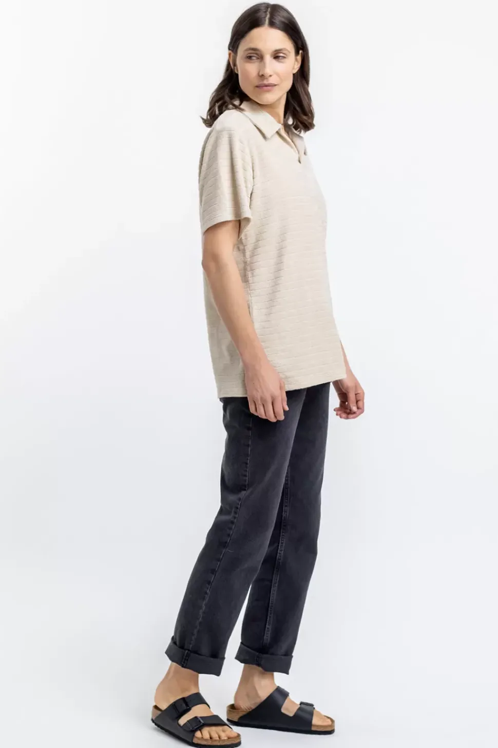 Polo Shirt Aus Bio Frottee Creme
