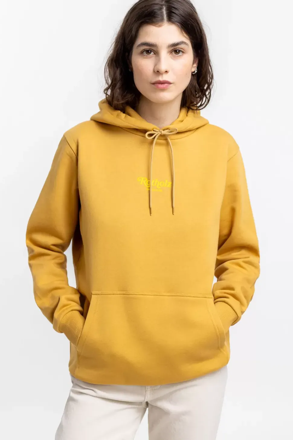 Retro Logo Hoodie Senfgelb