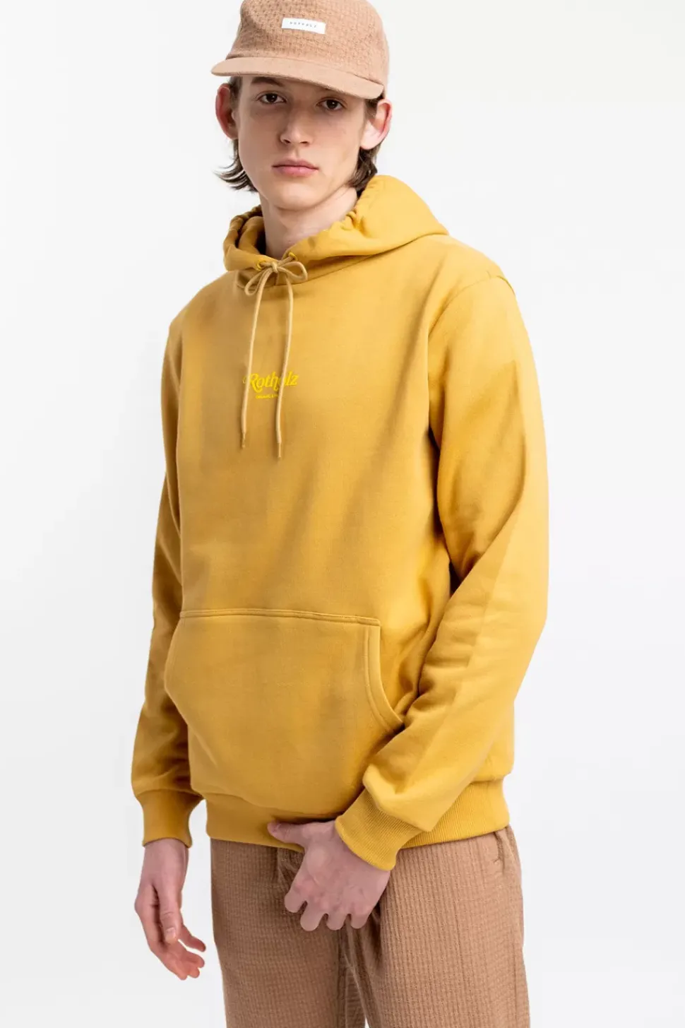Retro Logo Hoodie Senfgelb