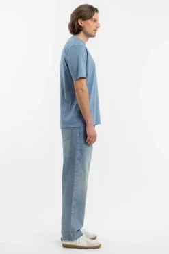 Retro Logo T-Shirt Bio Baumwolle - Hellblau