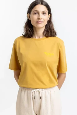 Retro Logo T-Shirt Senfgelb