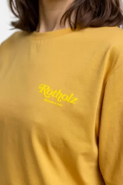 Retro Logo T-Shirt Senfgelb