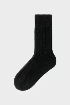 Schwere Socken Schurwolle - Schwarz