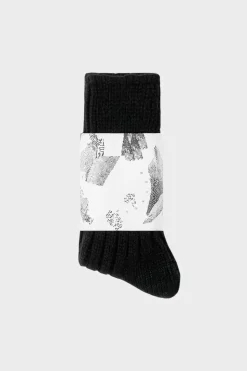 Schwere Socken Schurwolle - Schwarz