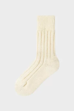 Schwere Socken Schurwolle - Weis