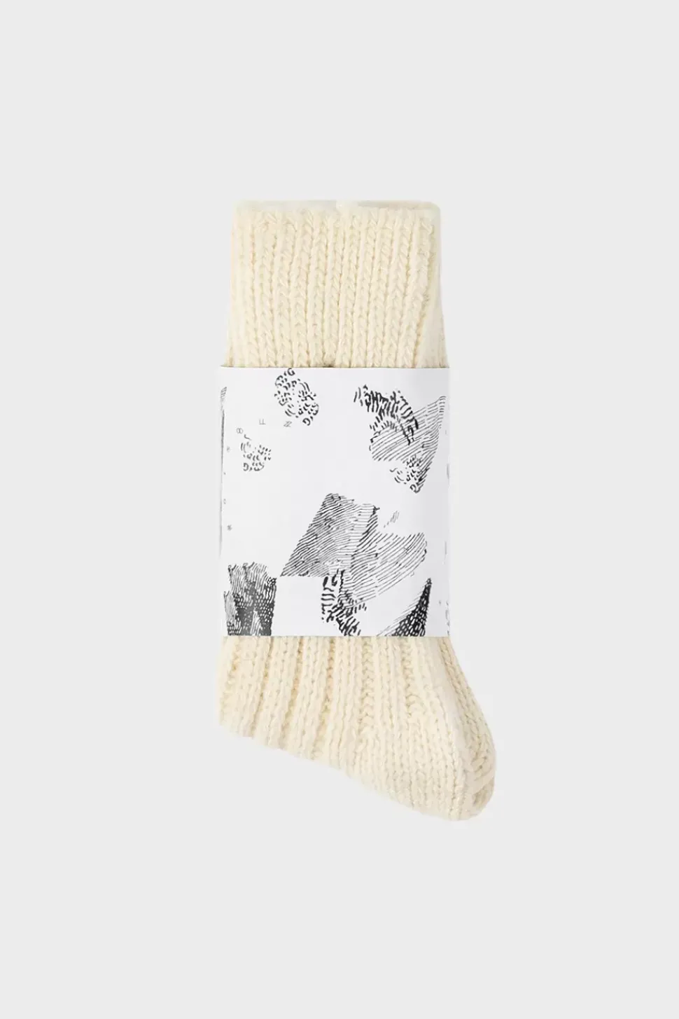 Schwere Socken Schurwolle - Weis