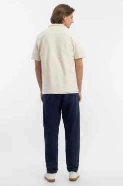 Strick Bowling Shirt Bio Baumwolle - Creme