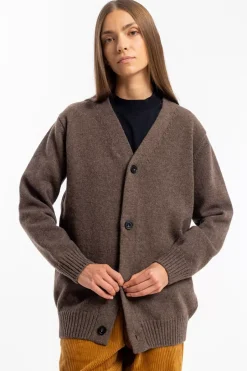 Strick Cardigan Wollmischung - Braun