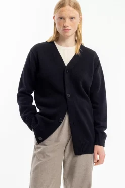 Strick Cardigan Wollmischung - Schwarz