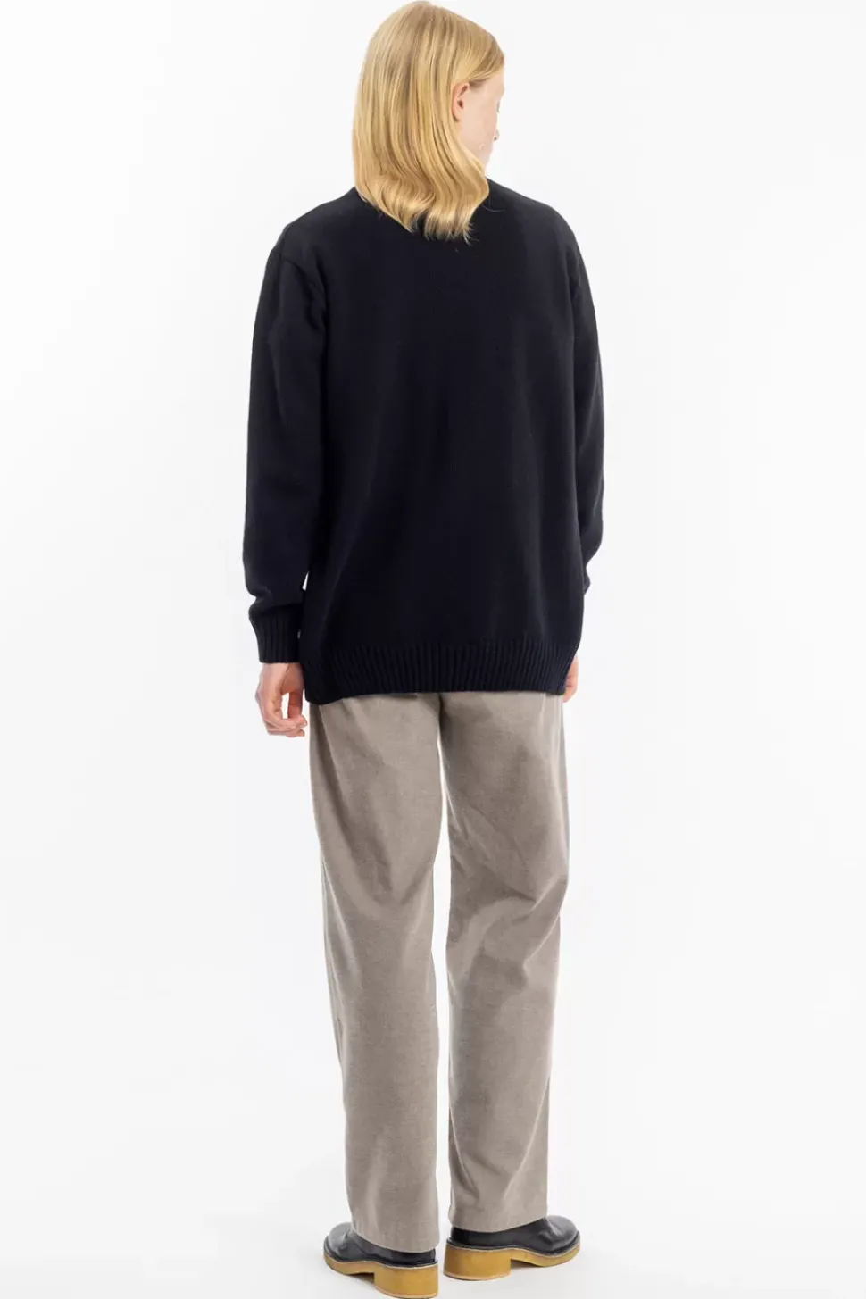 Strick Cardigan Wollmischung - Schwarz