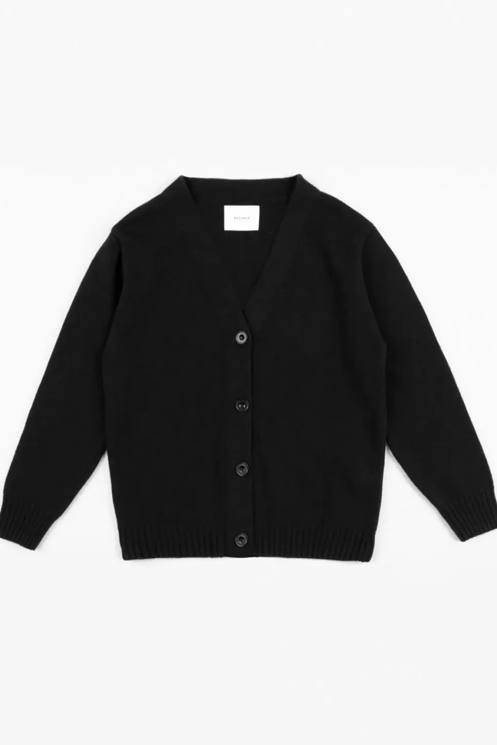 Strick Cardigan Wollmischung - Schwarz