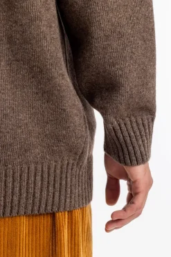 Strick Cardigan Wollmischung - Braun