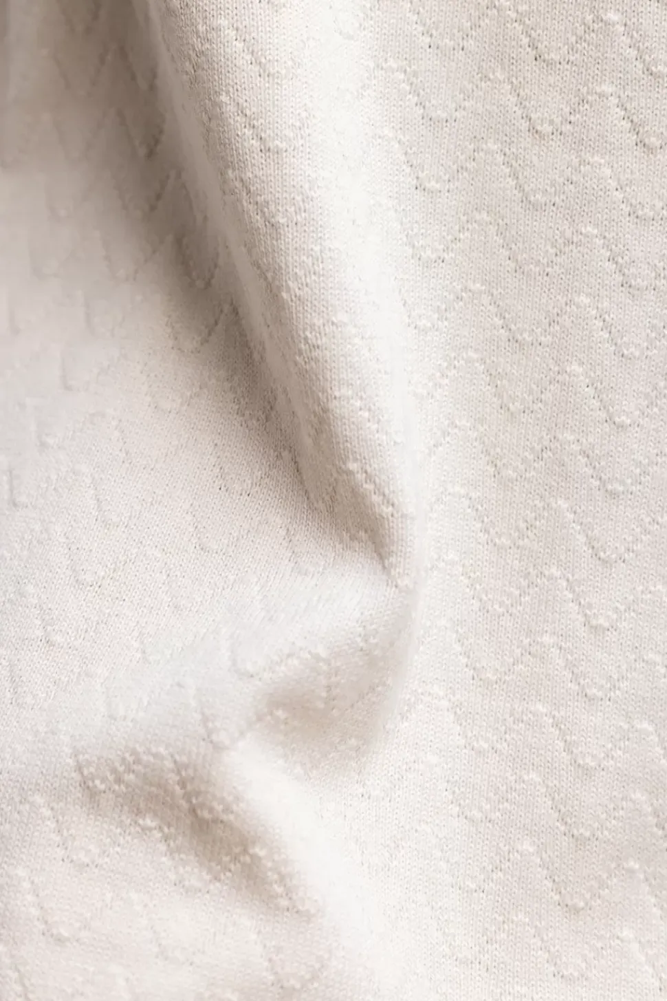 Strick Kleid Aus Bio-Baumwolle Off-White