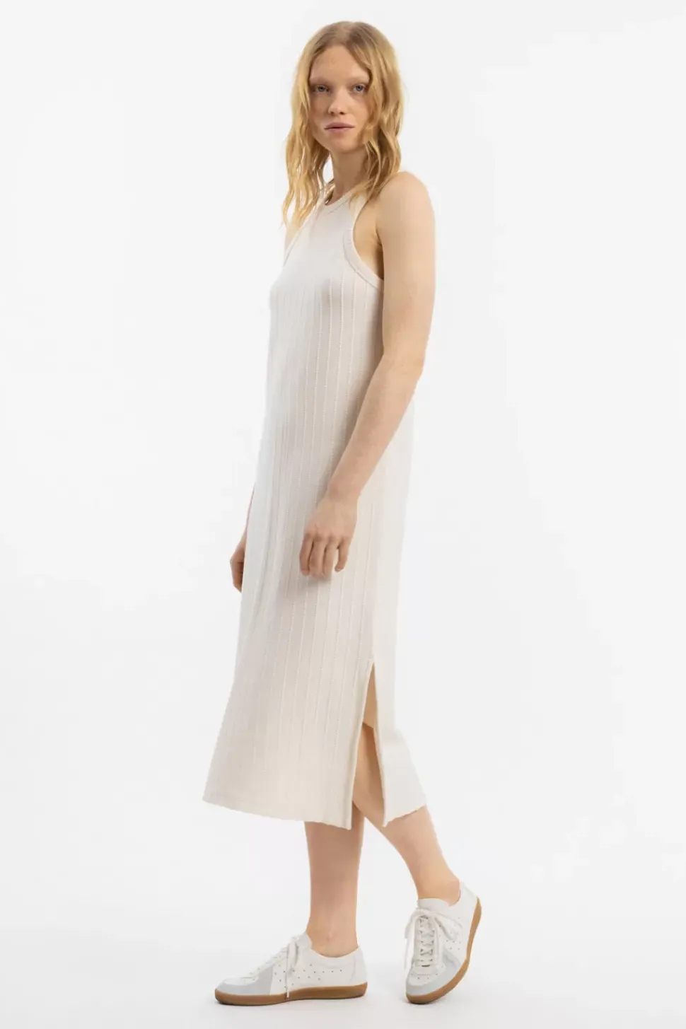 Strick Kleid Bio Baumwolle - Creme