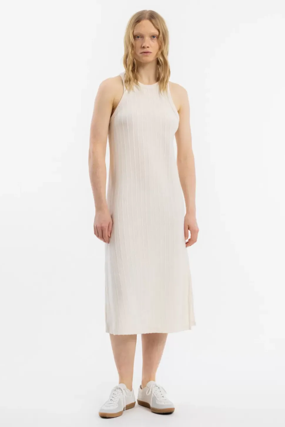 Strick Kleid Bio Baumwolle - Creme