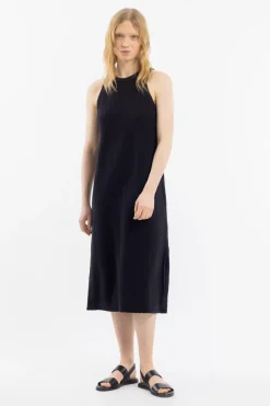 Strick Kleid Bio Baumwolle - Schwarz