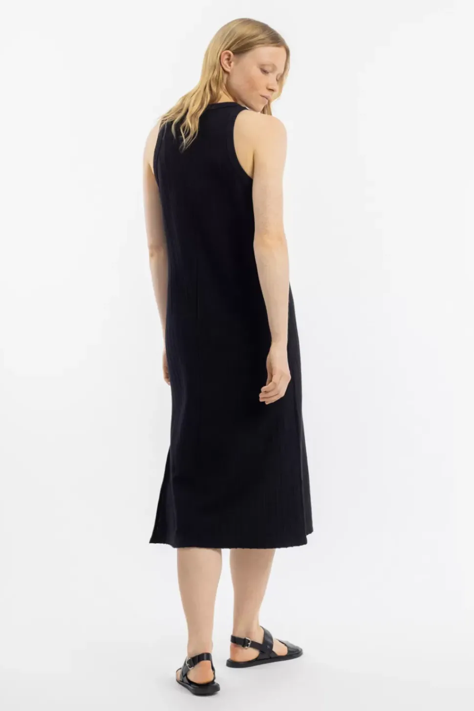 Strick Kleid Bio Baumwolle - Schwarz