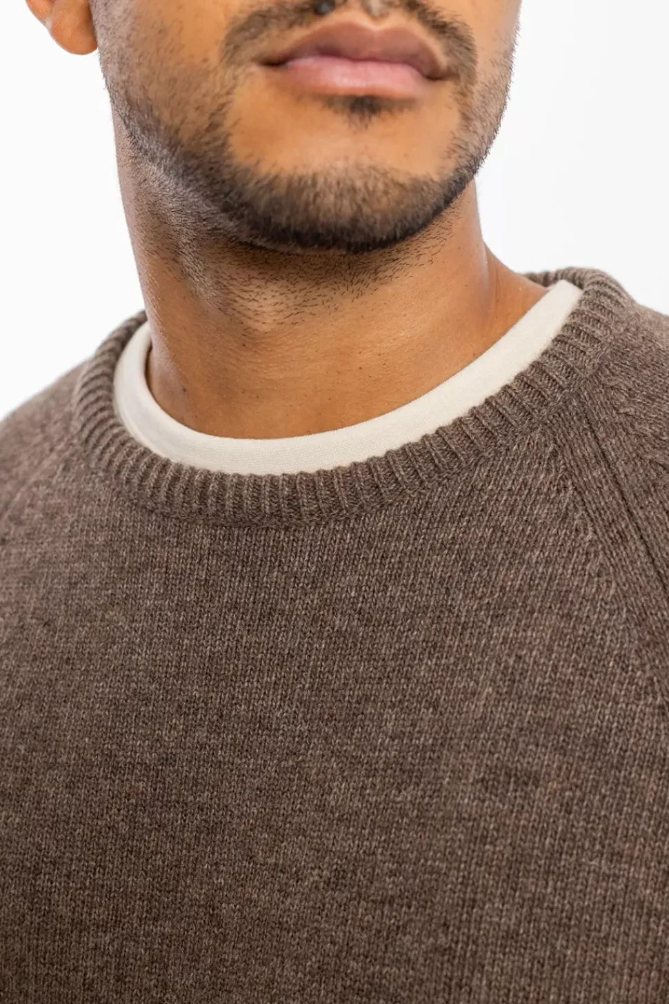Strickpullover Wollmischung - Braun