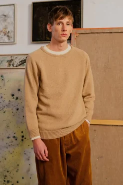 Strickpullover Wollmischung - Beige