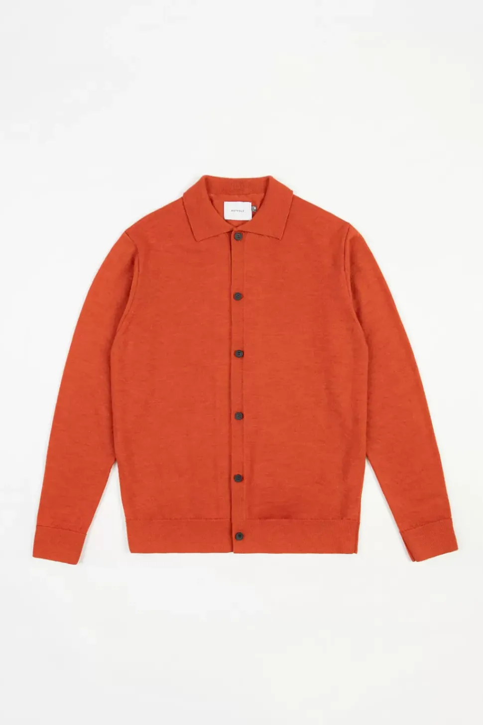Strick Shirt Merinowolle - Rot