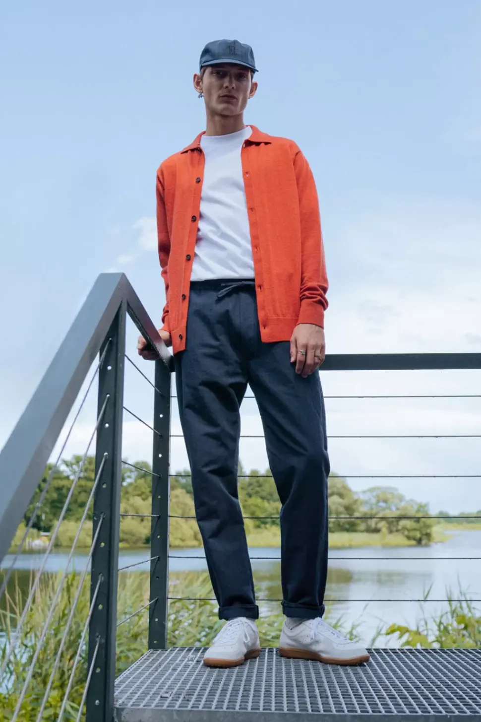 Strick Shirt Merinowolle - Rot