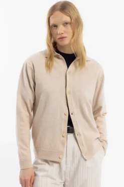 Strick Shirt Merinowolle - Sand