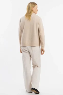 Strick Shirt Merinowolle - Sand