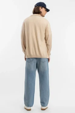 Strick Shirt Merinowolle - Sand