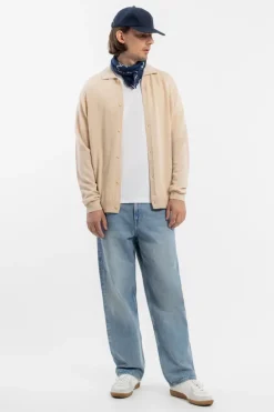 Strick Shirt Merinowolle - Sand