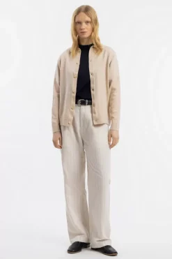 Strick Shirt Merinowolle - Sand