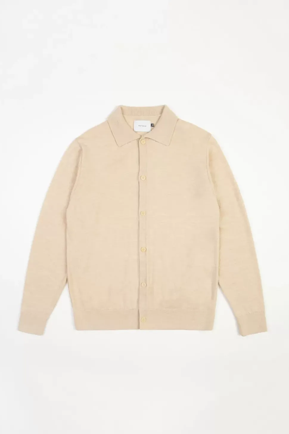 Strick Shirt Merinowolle - Sand