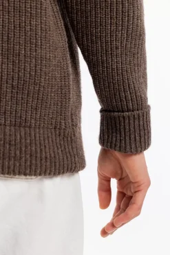 Strick Troyer Wollmischung - Braun