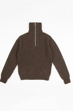 Strick Troyer Wollmischung - Braun