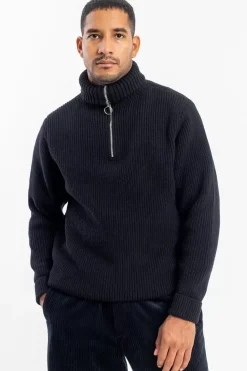 Strick Troyer Wollmischung - Schwarz