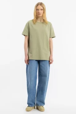 Strukturiertes T-Shirt Bio Baumwolle - Grun