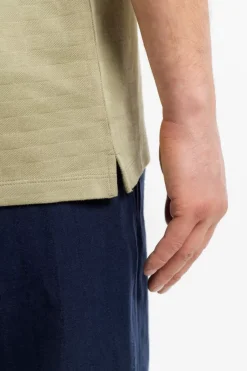 Strukturiertes T-Shirt Bio Baumwolle - Grun