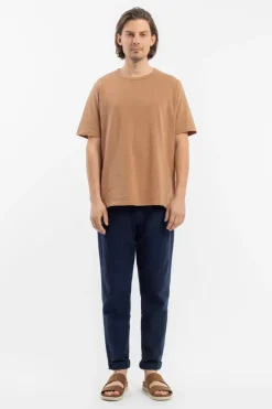 Strukturiertes T-Shirt Bio Baumwolle - Karamell