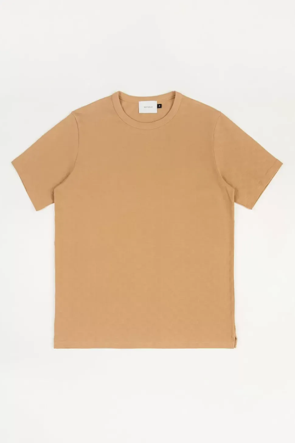 Strukturiertes T-Shirt Bio Baumwolle - Karamell