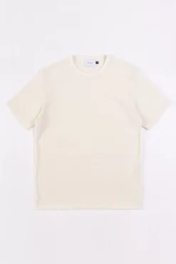 T-Shirt Aus Waffle Cotton Weis