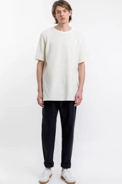 T-Shirt Aus Waffle Cotton Weis