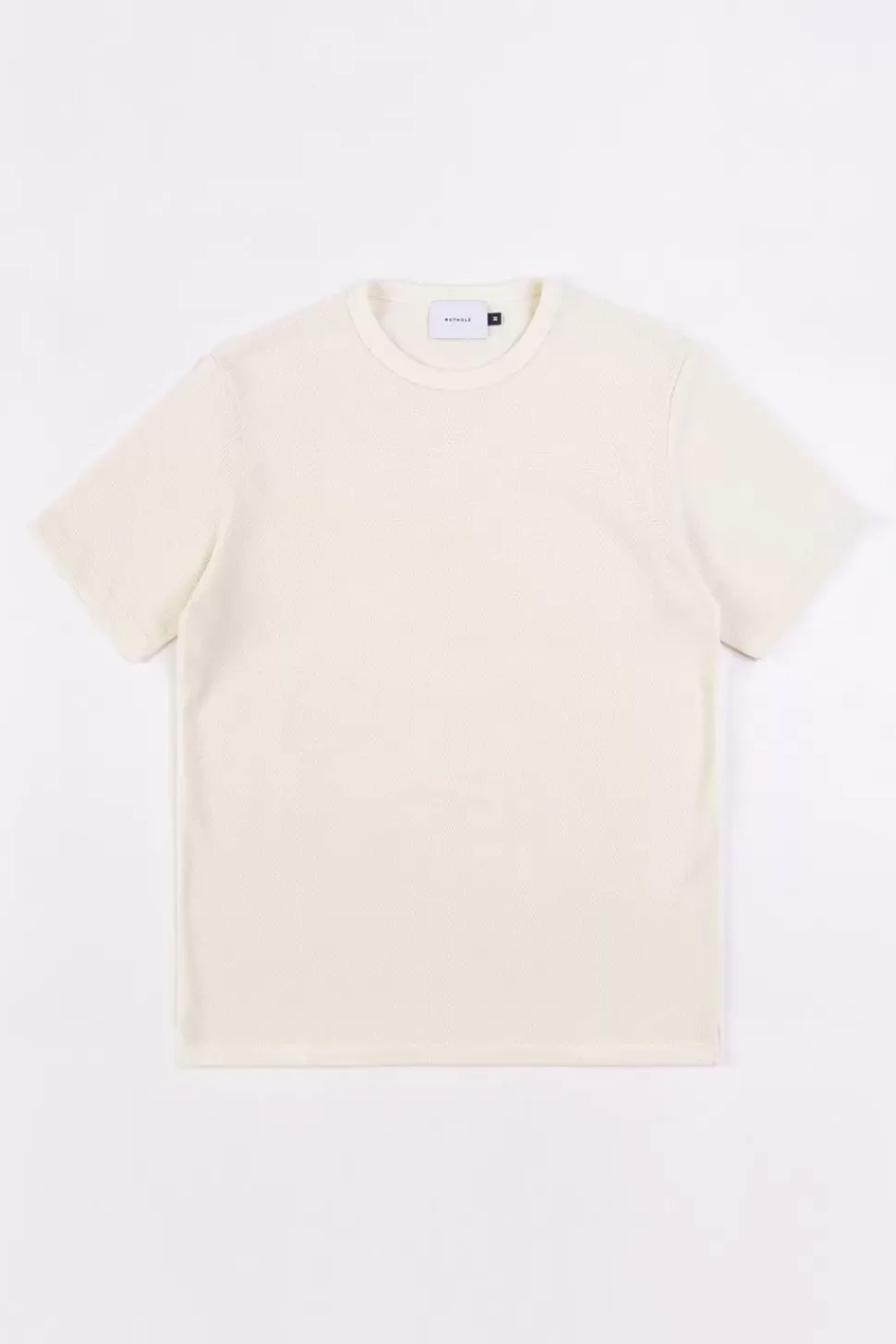 T-Shirt Aus Waffle Cotton Weis