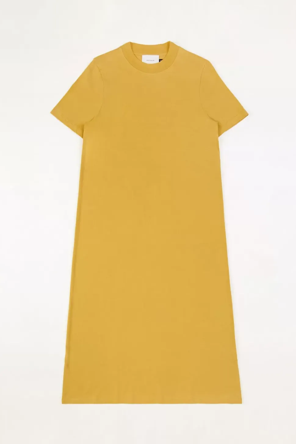 T-Shirt Kleid Aus Bio-Baumwolle Senfgelb