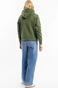 Varsity Logo Hoodie Bio Baumwolle - Grun
