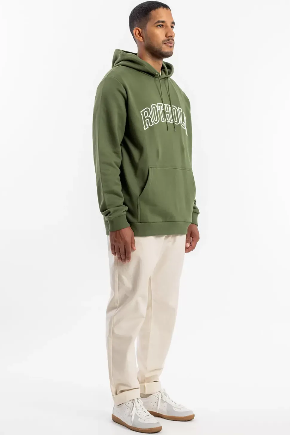 Varsity Logo Hoodie Bio Baumwolle - Grun