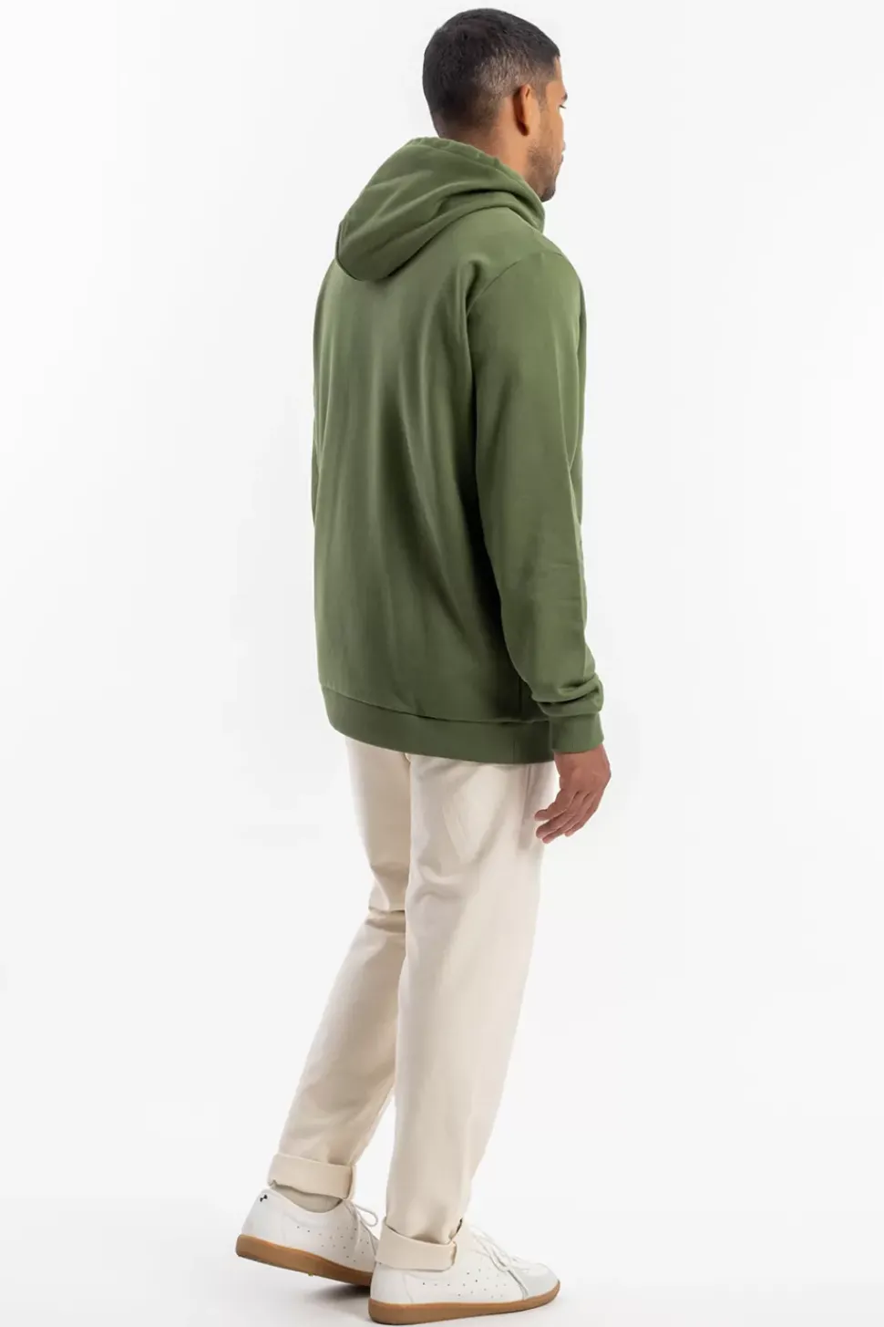 Varsity Logo Hoodie Bio Baumwolle - Grun