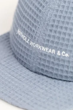 Waffel Cap Bio Baumwolle - Hellblau