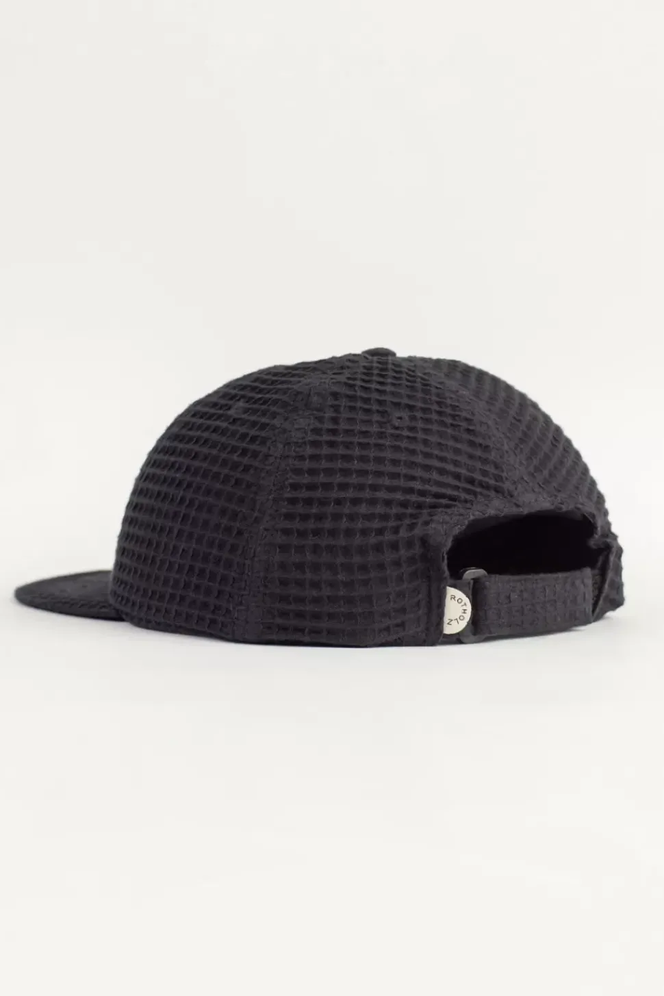 Waffel Cap Bio Baumwolle - Schwarz