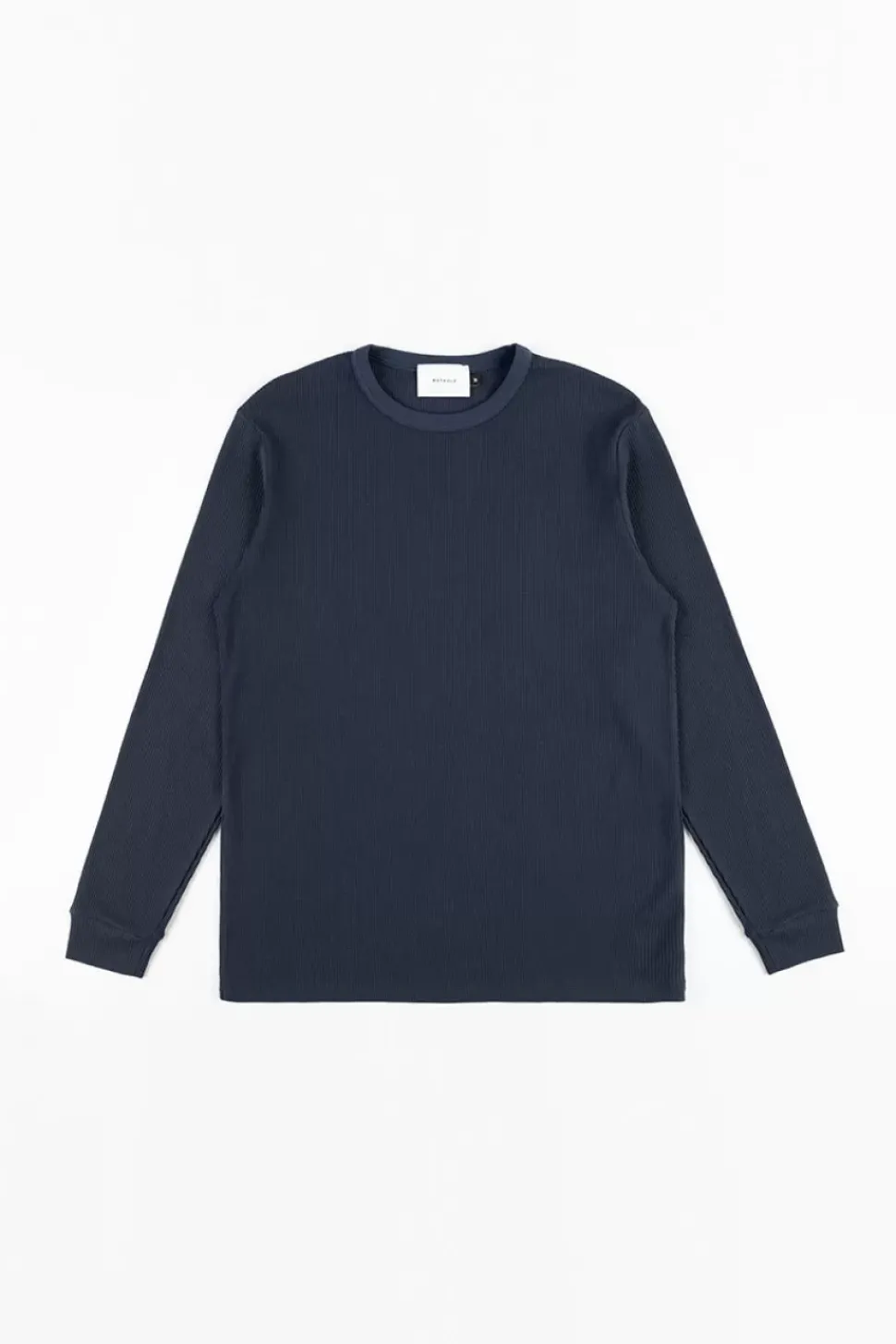 Waffel Longsleeve Bio Baumwolle - Dunkelblau