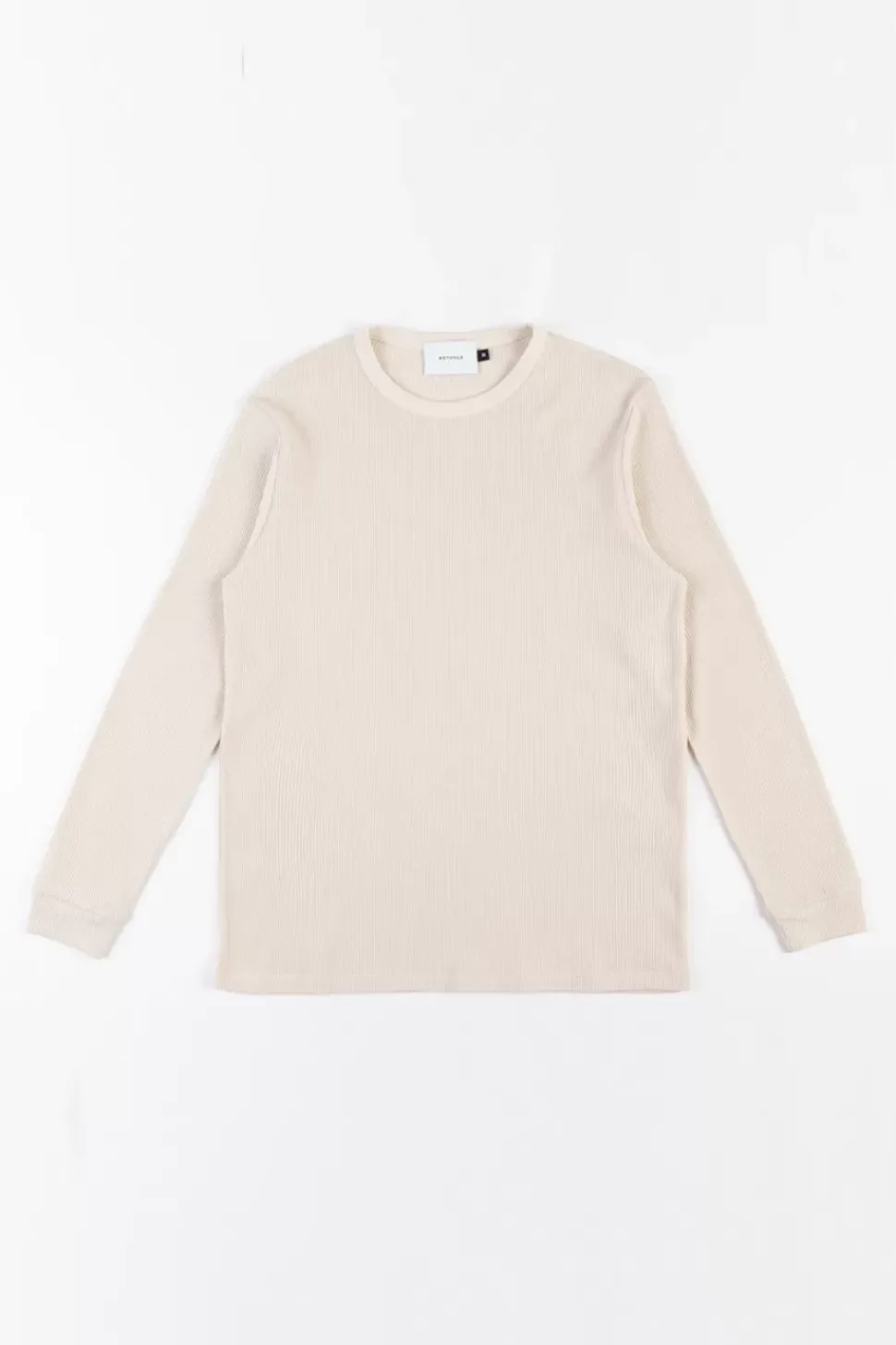 Waffel Longsleeve Bio Baumwolle - Creme