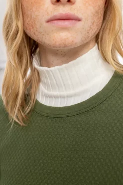 Waffel Sweatshirt Bio Baumwolle - Grun